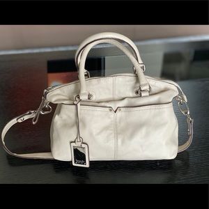 Tignanello Cream Leather Satchel